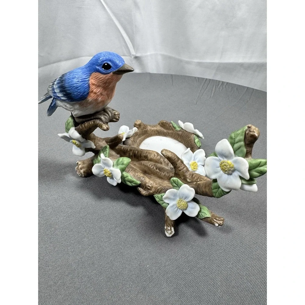 PARTYLITE Blue Bird Votive Holder‎ Bird Watcher's Collection #1 Hand Painted - Picture 3 of 4